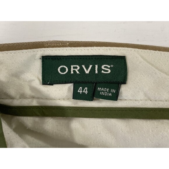 Orvis Men’s 44 Khaki Twill Pants 100% Cotton Casual Preppy Work Minimalist - Picture 7 of 12